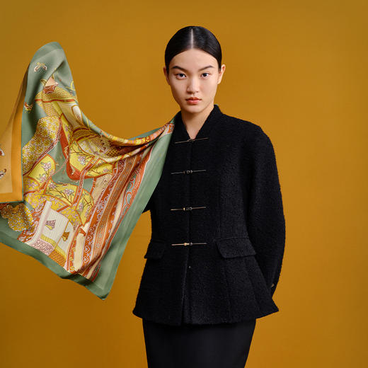 万事利“书香致远2”75厘米双面印花中方巾 商品图2