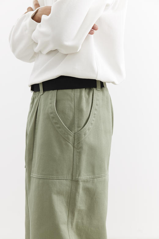 吃茶去chichaqu25全棉复古法式工装长裤宽松经典休闲男女 商品图3