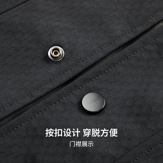 圣得西男士经典翻领夹克2025年秋季新款时尚渔网压花纹理休闲外套 商品图10