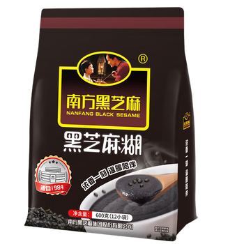 南方黑芝麻600g 黑芝麻糊 营养早餐 代餐食品 【新老包装随机发货】 /水饮冲调 /冲饮谷物 /芝麻糊