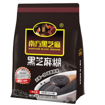 南方黑芝麻600g 黑芝麻糊 营养早餐 代餐食品 【新老包装随机发货】 /水饮冲调 /冲饮谷物 /芝麻糊 商品图0