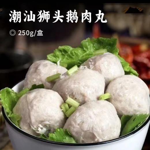 潮汕狮头鹅肉丸 | ≥90%含肉量 甄选潮汕当地散养狮头鹅 传统工艺制作 保留肉质纤维 弹牙多汁鲜美浓郁 商品图0