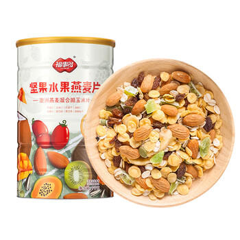 福事多混合坚果燕麦片 1kg 高纤懒人速食健身早餐代餐麦片饱腹酸奶伴侣 /水饮冲调 /冲饮谷物 /混合麦片 商品图2