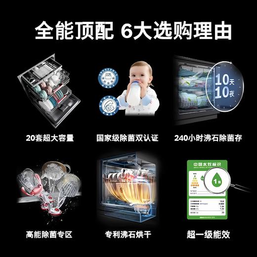 博世（BOSCH）博世20套墅级容量 国家级双认证洗碗机 110°密闭沸石烘干 母婴级除菌 240H储存Z10 PlUS SJU6ZMB11C 商品图3