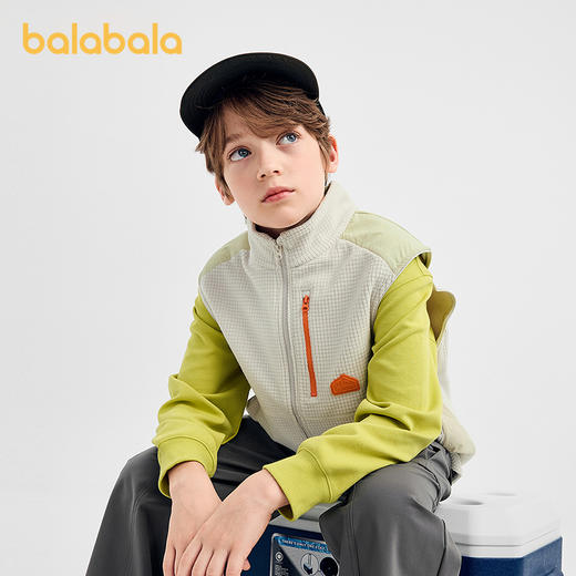 【商场同款】巴拉巴拉宝宝背心儿童马甲男童2025新款秋装柔软撞色 商品图2