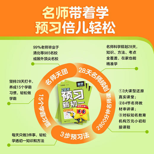 预习新初一 可选语文 数学（BS)  英语   全国版  名师带学 轻松上初一 广西师范大学出版社 商品图1