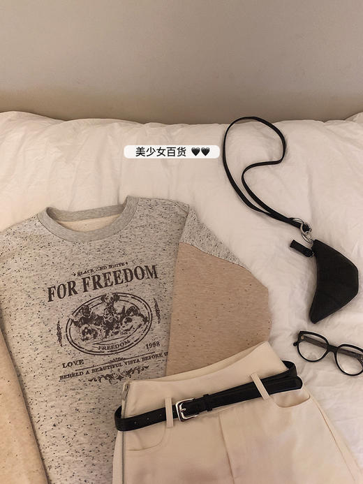 金蘑菇菇 少女百货店 早秋卫衣/百搭宽松减龄卫衣 商品图4