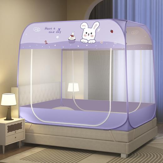 【全方位防蚊】蒙古包印花蚊帐 双开门设计 防摔兜护 加密帐纱 360°防蚊 触感柔滑 商品图5