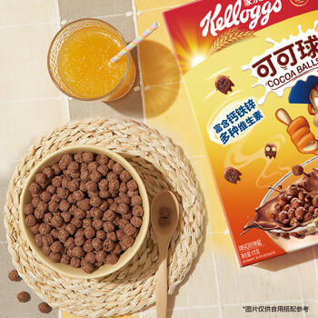 家乐氏（Kellogg）进口可可球富含钙铁锌麦片巧克力谷物脆儿童学生营养早餐代餐170g /水饮冲调 /冲饮谷物 /膨化谷物 商品图4