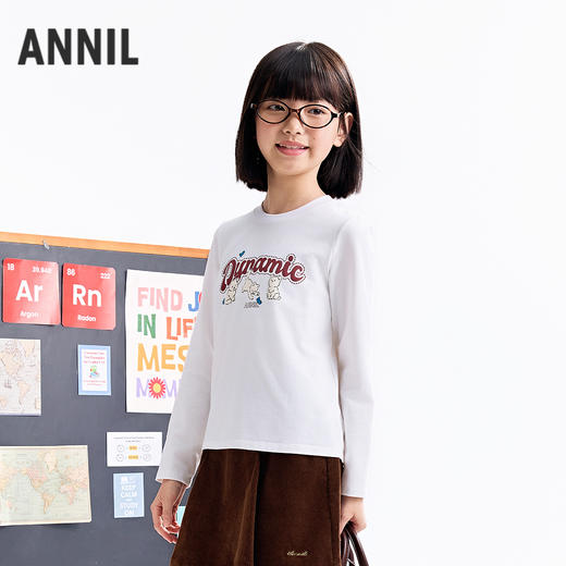 【实体店同款】女童长袖针织衫秋季新款安奈儿童装AG531321 商品图2