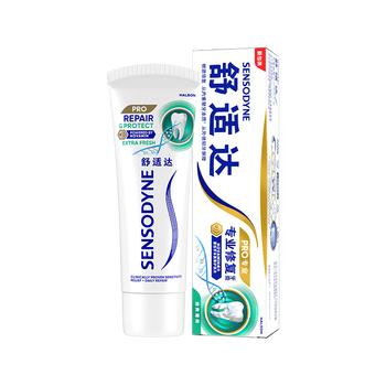 舒适达抗敏感专业修复Novamin技术 劲爽薄荷牙膏100g 新旧包装随机发 /个人护理 /口腔护理 /牙膏 商品图4