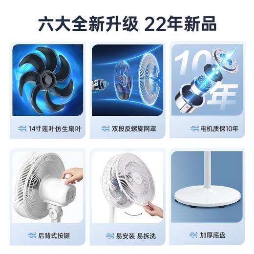 美的（Midea）电风扇落地电扇台式桌面台扇办公室宿舍低音空气循环扇小电扇白色落地扇 SAF30AC 商品图2