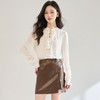 「高货sh」全新升级【铂金会员183/天猫239/差价56】(14200)洛诗琳法式荷叶边系带衬衫2025秋季浪漫天丝雪纺上衣女 商品缩略图3