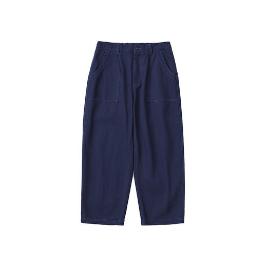 吃茶去chichaqu25全棉复古法式工装长裤宽松经典休闲男女 商品图4