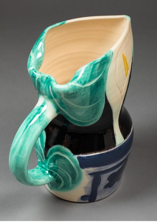 独角鹿西洋古董西班牙艺术巨匠毕加索与法国Madoura工坊合作出品限量装饰陶瓶「Pichet aux Arums (A.R.189) 马蹄莲水罐 189」 商品图2