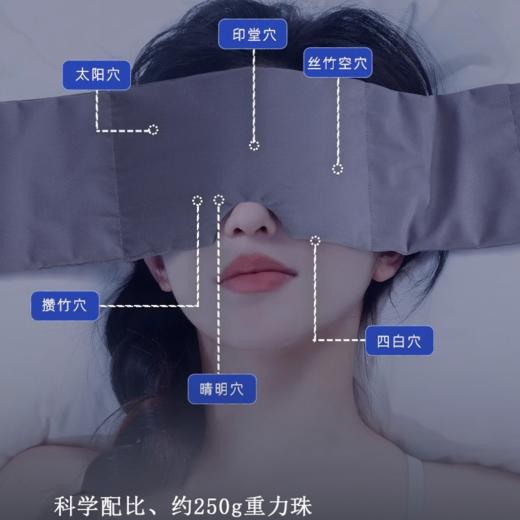 HYUNDAI重力深睡眼罩，科学配比 ，按摩穴位解压。四季款裸感绒布松弛入睡 商品图3