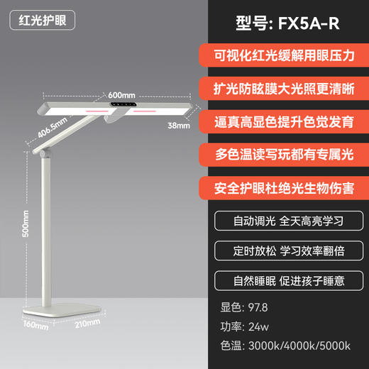 【困妈专属】孩视宝护眼学习台灯FX5A-R 商品图0