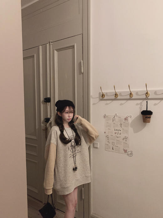 金蘑菇菇 少女百货店 早秋卫衣/百搭宽松减龄卫衣 商品图9