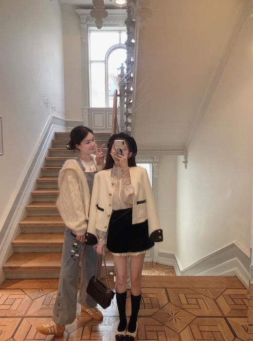 金蘑菇菇 奥斯汀手工坊/白金小香套组 早秋英式精致感时尚套装 商品图9