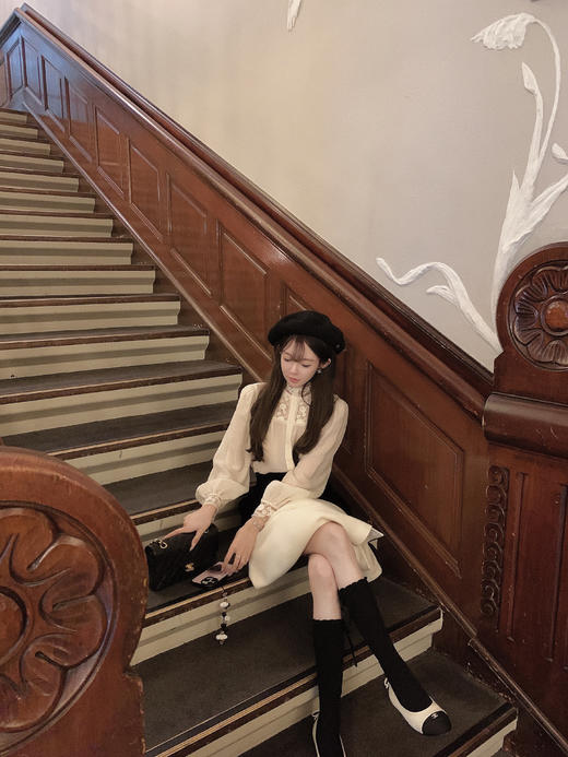 金蘑菇菇 奥斯汀手工坊/白金小香套组 早秋英式精致感时尚套装 商品图10