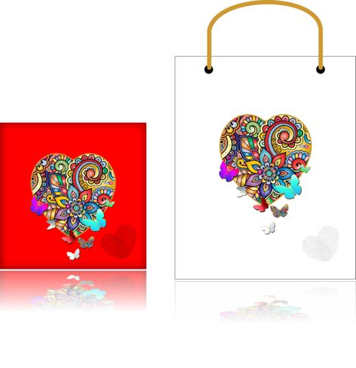 【七夕好礼】百年好合心形镀银章 带礼盒包装 商品图3