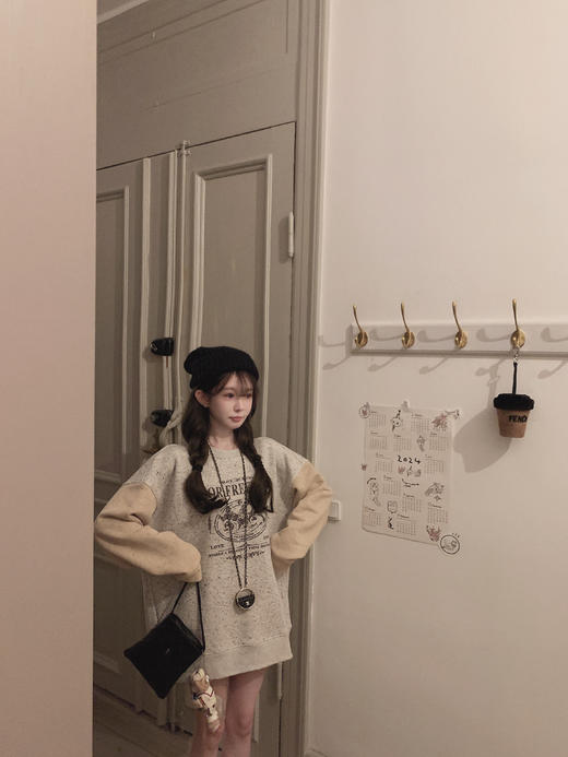 金蘑菇菇 少女百货店 早秋卫衣/百搭宽松减龄卫衣 商品图0