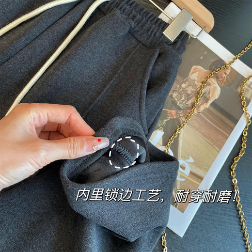 直发 【8716】寒冬不怕冷  高级灰 升级加厚～加绒直筒糯米裤 商品图6