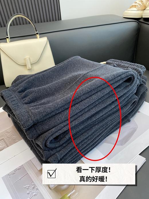 直发 【8716】寒冬不怕冷  高级灰 升级加厚～加绒直筒糯米裤 商品图5