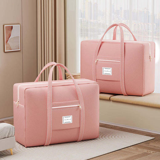 🌈告别凌乱【YOOHOPE粉色收纳袋】😻一个袋子，干翻你家里收纳需求 🔺防水耐磨，😘提肩两用，轻松收纳！ 🔺超大容量，可折叠设计，省心省力！ 商品图4