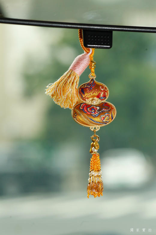 点击购买！【非遗宋锦双面刺绣葫芦挂件】 商品图11