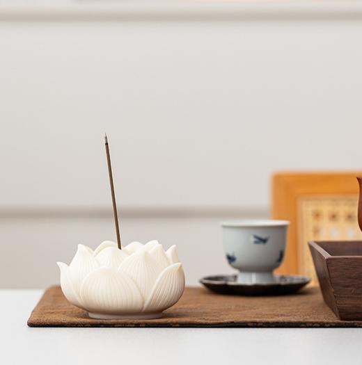 【象牙果莲花香插】敦煌小众象牙果莲花香插摆件 线香炉香托香座 莲花香插家用香薰炉摆件香插 商品图4