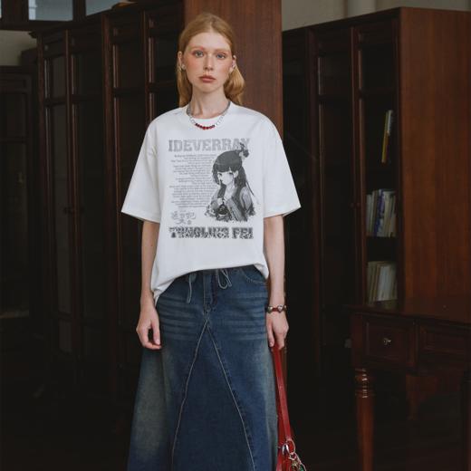 IDEVERRAY中国风国漫通灵妃印花短袖T恤男女夏季复古oversize上衣21MSL-TM676 商品图1