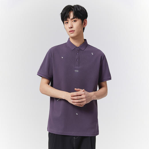 GXG男装【7A抗菌】25夏季时尚刺绣字母简约翻领男式凉感短袖POLO衫K&C 商品图10