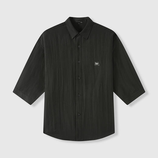 GXG男装【褶皱肌理】25夏季日常翻领休闲户外通勤男式短袖衬衫K&C 商品图8