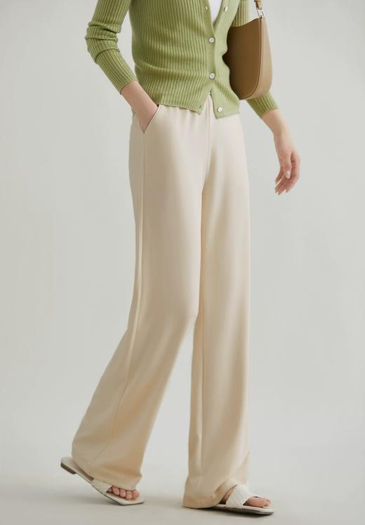 夏季凉皮神裤自带凉感垂顺高腰直筒垂落直流裤 商品图0