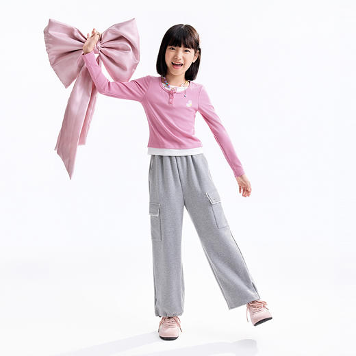 【实体店同款】女童全腰针织裤秋季新款安奈儿童装AG536086 商品图3