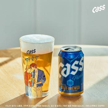 凯狮（CASS）啤酒 355ml*24罐 清爽 4.5度 韩国进口啤酒 原味 露营聚会 商品图1