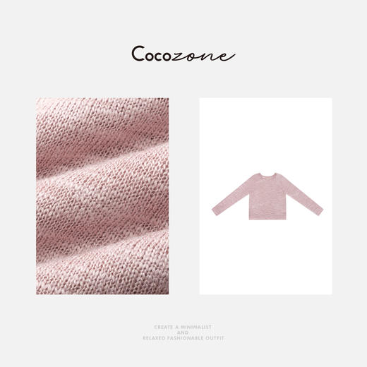 COCO ZONE 刘一一【100柞蚕丝 】哑光质感凉感毛织上衣CD1A1014 商品图2