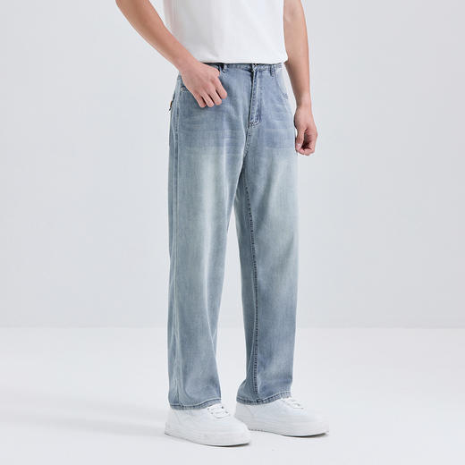 GXG男装【莱赛尔】25夏季亲肤柔软薄款透气百搭直筒男式牛仔裤K&C 商品图6