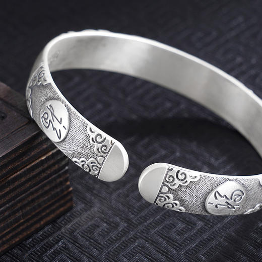 【花开福乐】子佩集S999手工银手镯原创设计【55091224】2506 商品图3