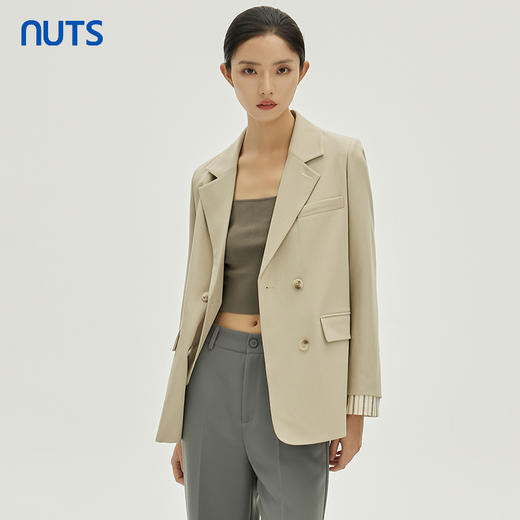 NUTS商场同款春秋季气质简约休闲宽松百搭西装外套女4390410A1 商品图1