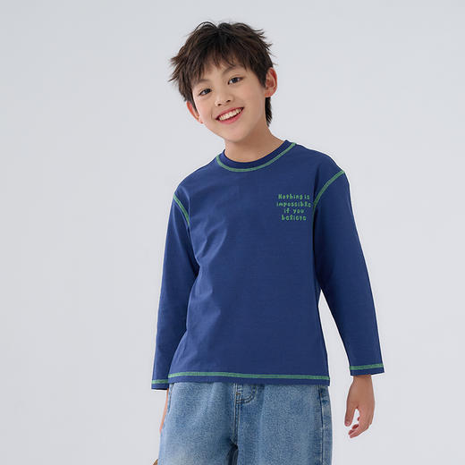 【宣纸速干】棉花堂字母潮趣印花大童儿童长袖T恤——SD52004 商品图7