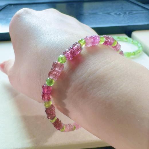 4.6-7mm单圈粉碧玺手串 商品图8