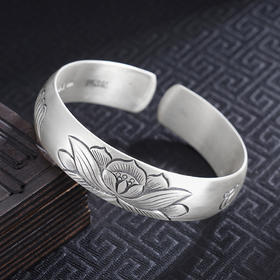 【真言莲心】子佩集S999手工银手镯原创设计【55081256】2506