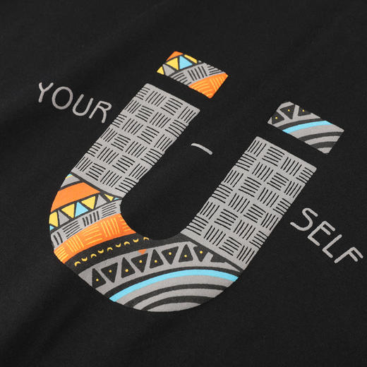 GXG男装【字母U形】夏季时尚撞色印花男士圆领百搭短袖t恤K&C 商品图2