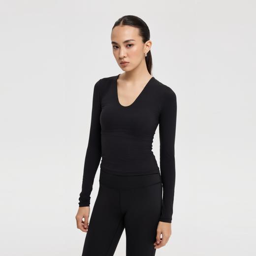 oneup裸感可拆卸胸垫U领长袖 商品图3