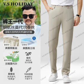 【铜氨丝裤王一代】夏男透气弹力修身轻薄休闲西裤/062
