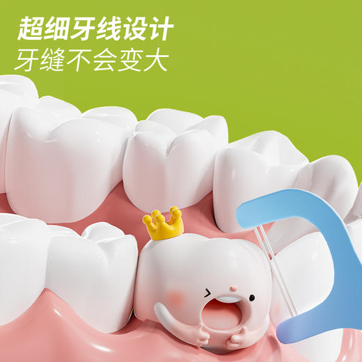 【鱼sir】KUTA儿童护理牙线棒KUTA家族卡通牙线护齿3岁以上可用【8月护牙专场】 商品图7