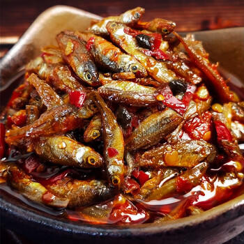 辣小董剁椒火焙鱼288g湖南农家特产香辣柴火鱼零食鱼仔毛毛鱼干即食下饭 /粮油调味 /调味品 /榨菜/酱腌菜 商品图2