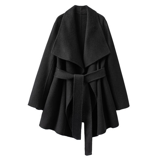 客户尾单，仅一批 100骆驼绒中款大翻领衣外套大衣女 商品图2